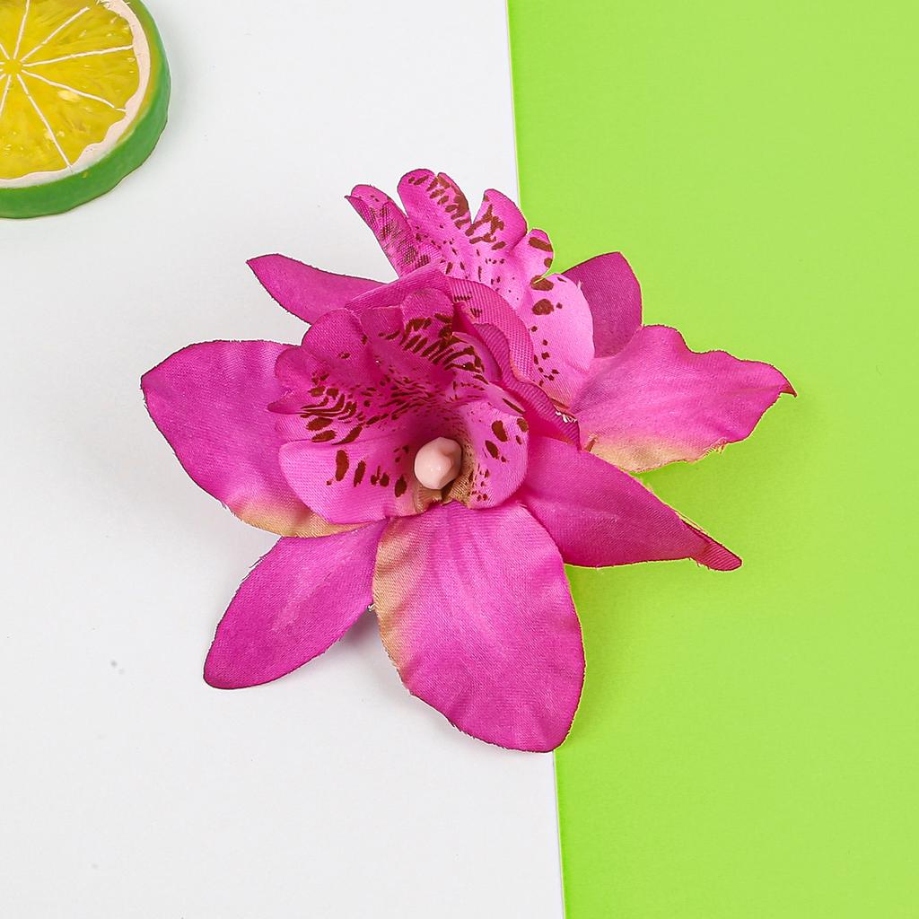 Fashion Simulated Flower Hair Clips Hairpins for Women Orchid Floral Barrettes Clips for Girls Ladies Korean Hair Accessories