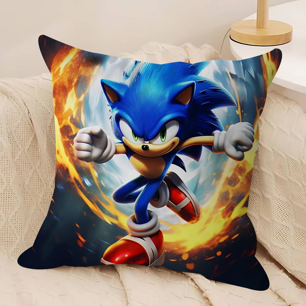 Sonic The-Hedgehog 45*45cm Cushion Cover Pillow Cover Decor Pillowcase Home Pillowcase For Couch Pillow