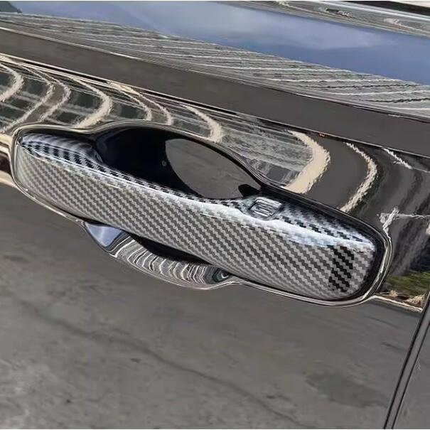 Carbon Fiber Exterior Car Door Handles Cover Trim For Honda CRV CR-V 2023 2025