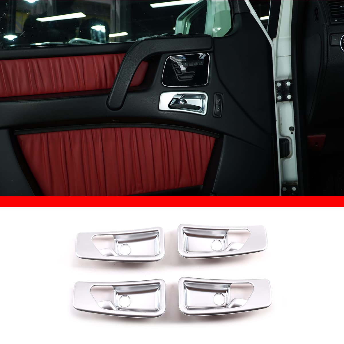 DIYUCAR Декоративная рамка ручки двери салона автомобиля Накладка-рамка ручки двери автомобиля Отделка салона