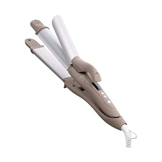 SALONIA 2WAY Straight Curl Hair Iron 32mm SL-002ABE Beige [Amazon.co.jp Exclusive]
