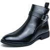 Chelsea Boots Herren Formelle Leder Oxford Schuhe Stiefel Herren Seitenreißverschluss Britische Mode High-Tops Übergröße 38-47