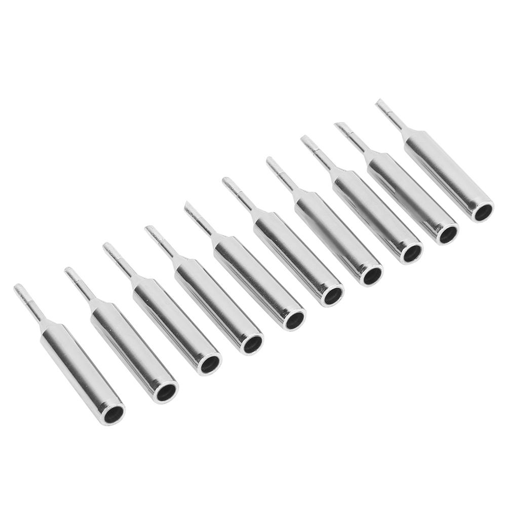 10Pcs Solder Iron Tip Brass Internal Heating  Free Soldering Iron Conical Tip