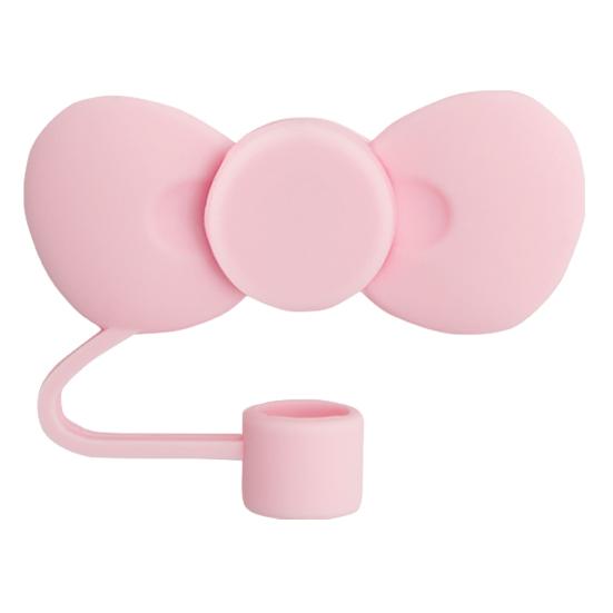 Straw Cap Bow Shape 10mm Dust-Proof Leak-proof Reusable Food Grade Bottle Straw Dust Cover Tumblers Straw Toppers Drinking Straw Lids Water