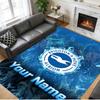Crystal Velvet Rug Custom Name Text, Soft Non Slip Floor Mat Home DecorBrighton & Hove Albion Football