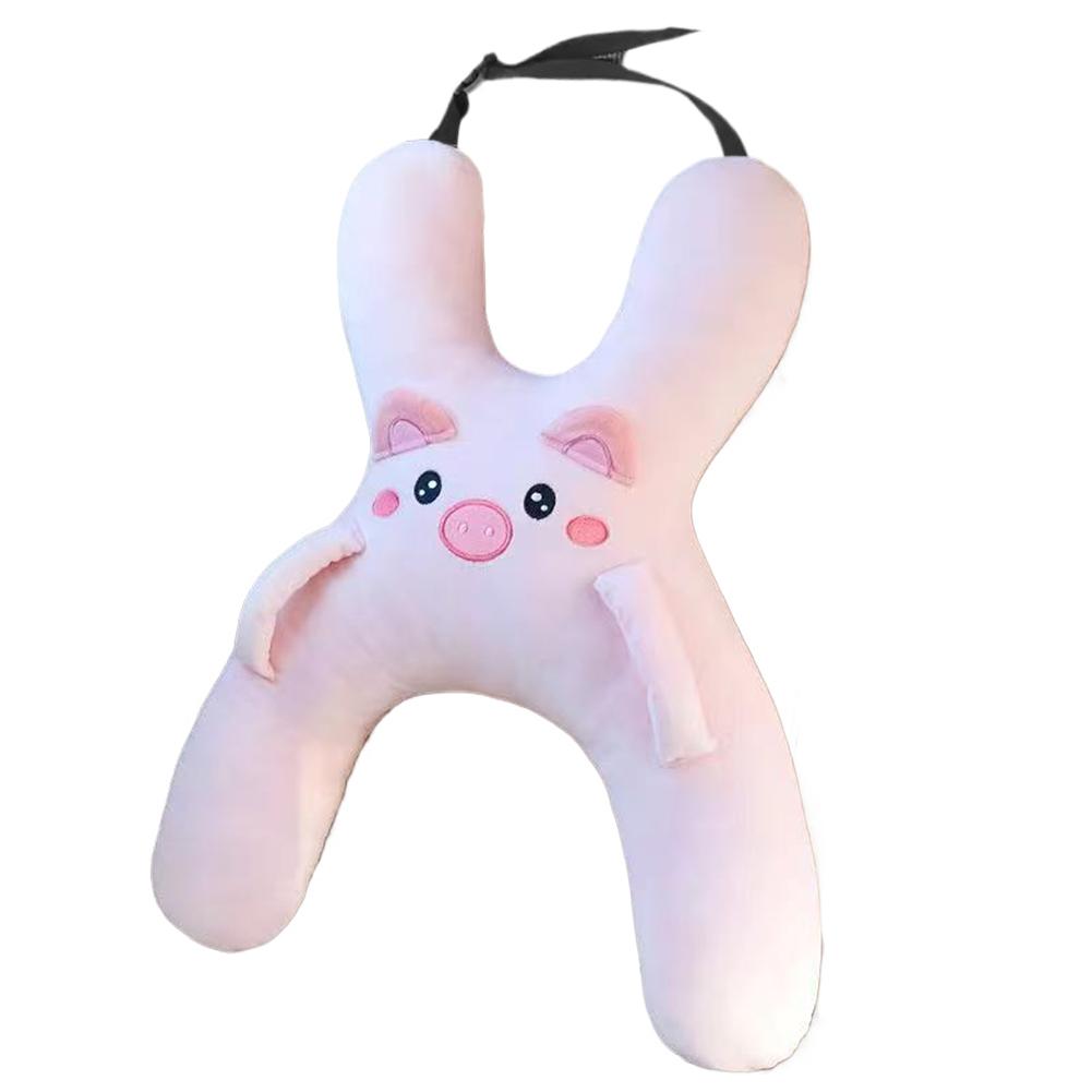 1 Satz Auto Niedliches Cartoon Kissen Auto Montiertes Kinderschlafkissen Auto Abnehmbare Bequeme Atmungsaktive Kopfstütze Lendenwirbelstütze