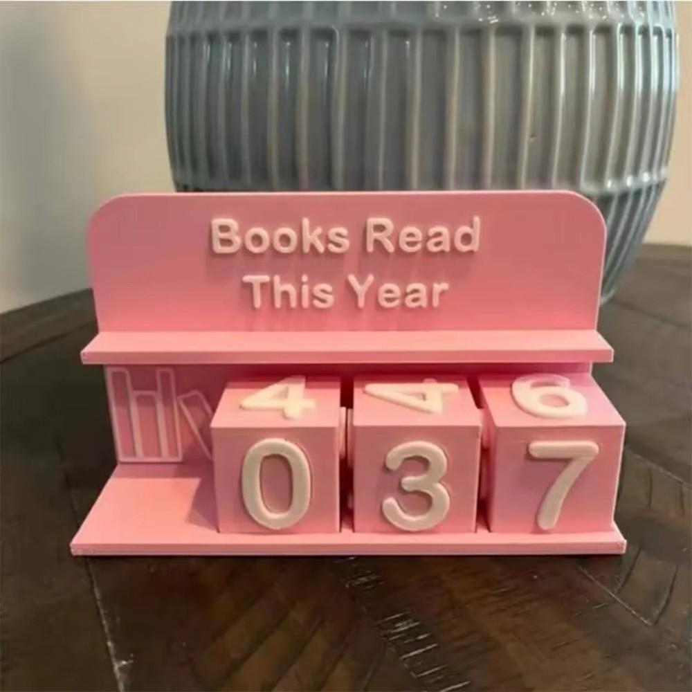 Plastic Book Read Counter Wear Resist Book Counting Ornament Reading Tracker  Library Decor