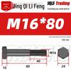 Grade 12.9 Reverse Thread Hex Bolt, M6-M24 High-Strength Blackened Hexagon Screw