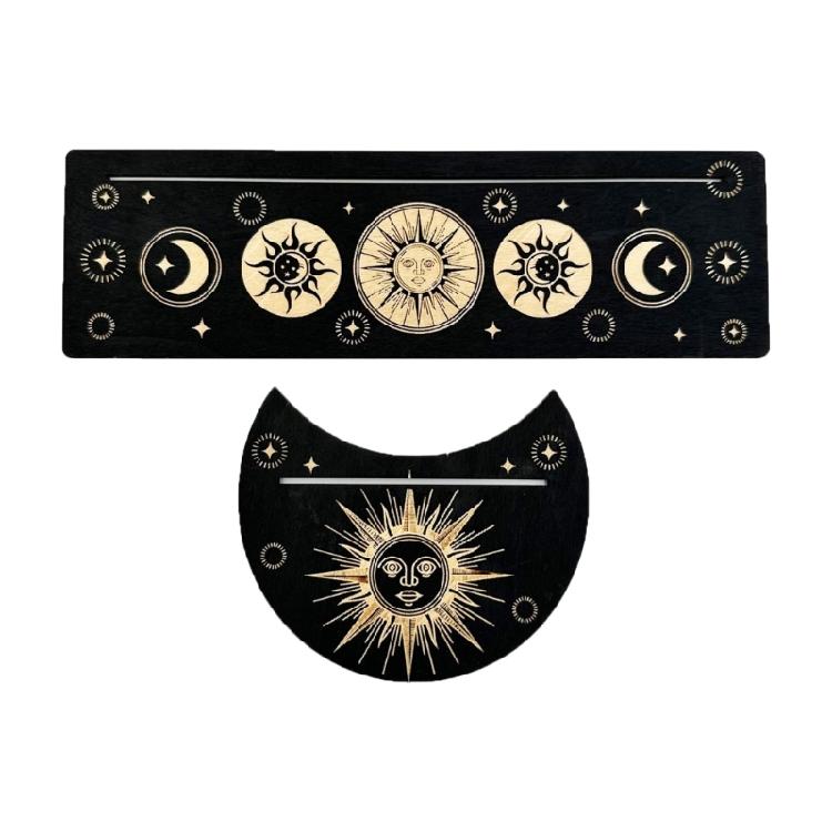 Moon Phases Altar Base Moon Shape Rectangle Cards Holder Witch Divinations Tool