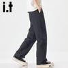izzue it Men's Spliced Detachable Straight-Leg Casual Pants
