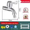 ZISIZ 304 Stainless Steel Single Cold Washing Machine Faucet