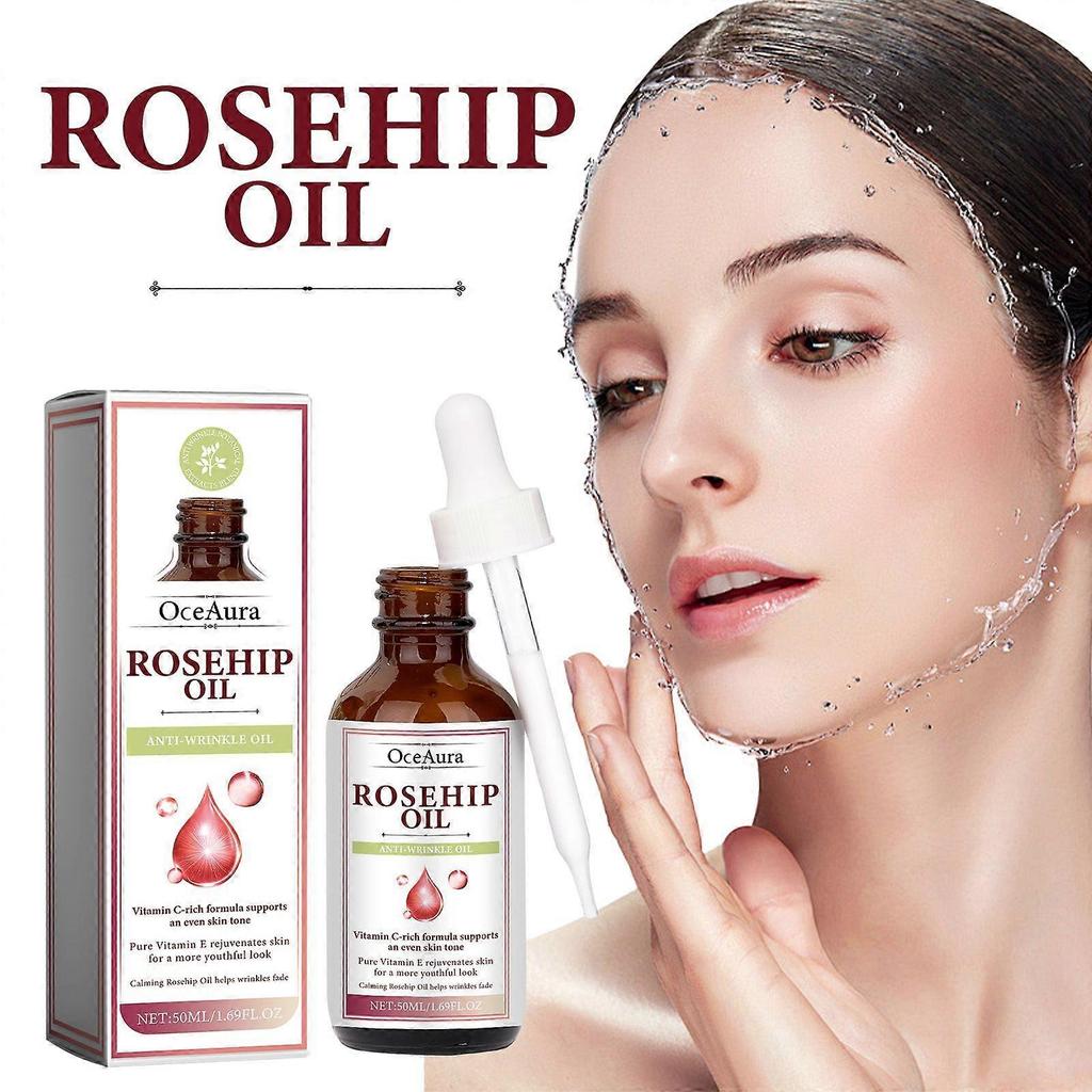 Limited time!!Oceaura Rose Hip Oil Facial Essence Fades Wrinkles Hyrating, Nourishing, Tightening, Elastic And Skin Anti-Wrinkle Essence