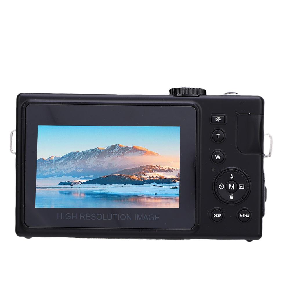 4K Digital Camera for Photography Autofocus 64MP HD Camera with 10 Filters Front Flash 3 Inch Screen Black White