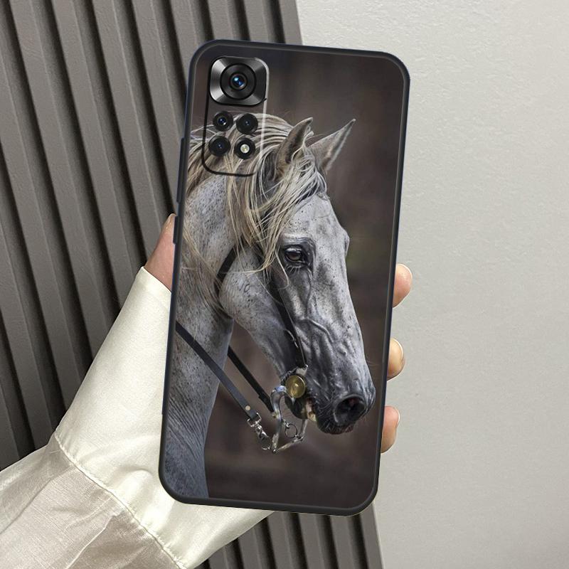 Animal Steed Horse Case For Xiaomi Redmi Note 10 Pro Note 11 8 9 12 Pro 11S 10S 8T Redmi 10C 12C 9C 9T Cover