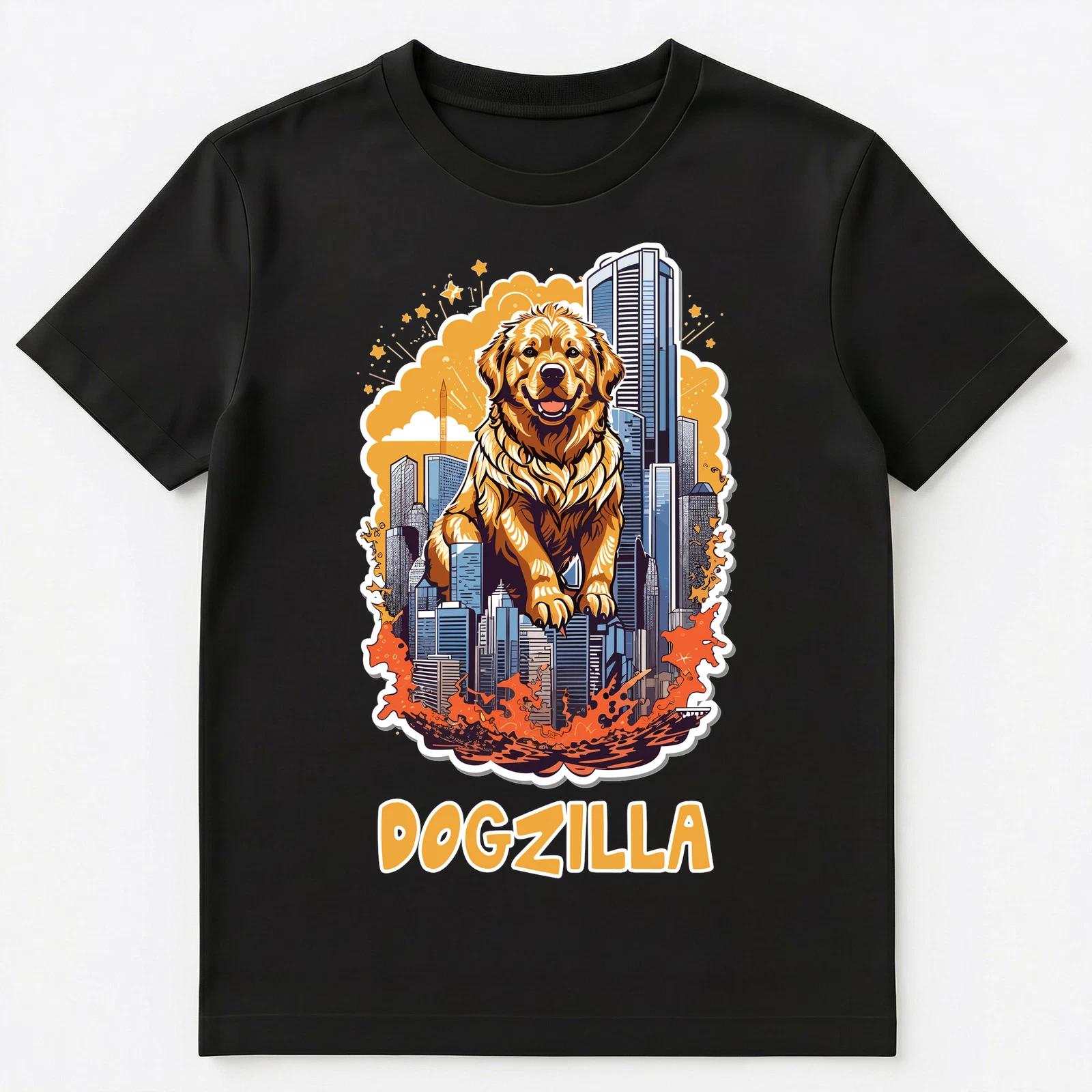 Golden Retriever Dogzilla Dog Graphic Unisex T-Shirt 3XL
