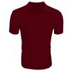 Mens Solid Color V Neck Short Sleeve Polo Shirt High Stretch Summer Thin