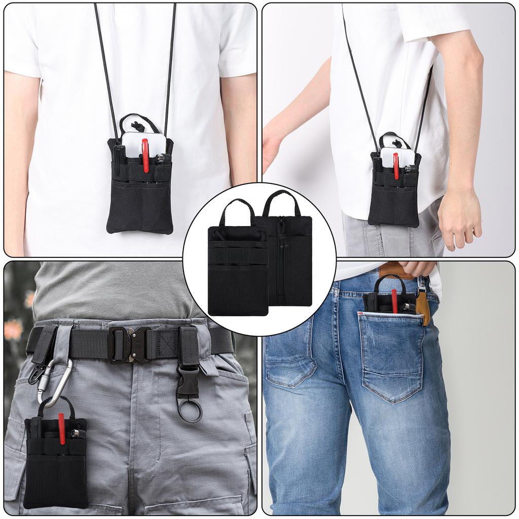 2 Pcs Tactical EDC Pouch Pocket Organizer Tool Bag Multifunctional Wallet Outdoor Sports Camping Hiking Storage Bag