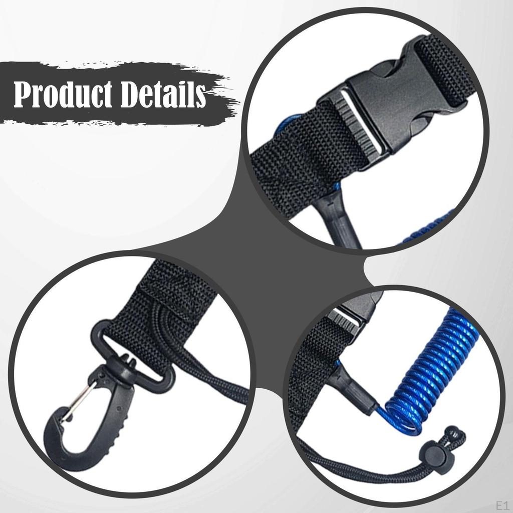  Lanière de plongée sous-marine Anti-perte Durabilité Accessoires avec boucle à dégagement rapide, Multifonctionnel pour