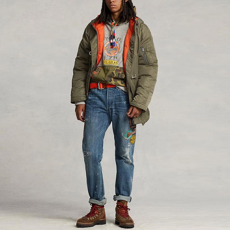 Polo Ralph Lauren SS23 Solid Color Parka Hooded Down Jacket Men Outerwear Green MNPOOTW12820060-300