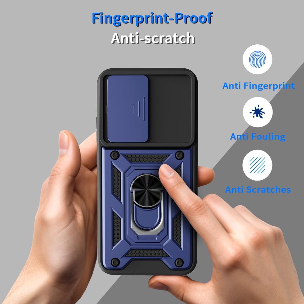 For OPPO A6 Pro Case Armor Shockproof Magnetic Holder Ring Case For OPPO F31 A6 Pro 5G A6Pro 4G Slide Lens Protector Cover