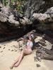 Summer Sexy Net Celebrity Denim Bikini: White Tie-Up Split Swimwear for Women