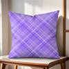 purple diamond pattern Cushion Cover Natural Linen Organic Fabric DoubleSided Printing Couch Pillow Covers Home Decor Gift