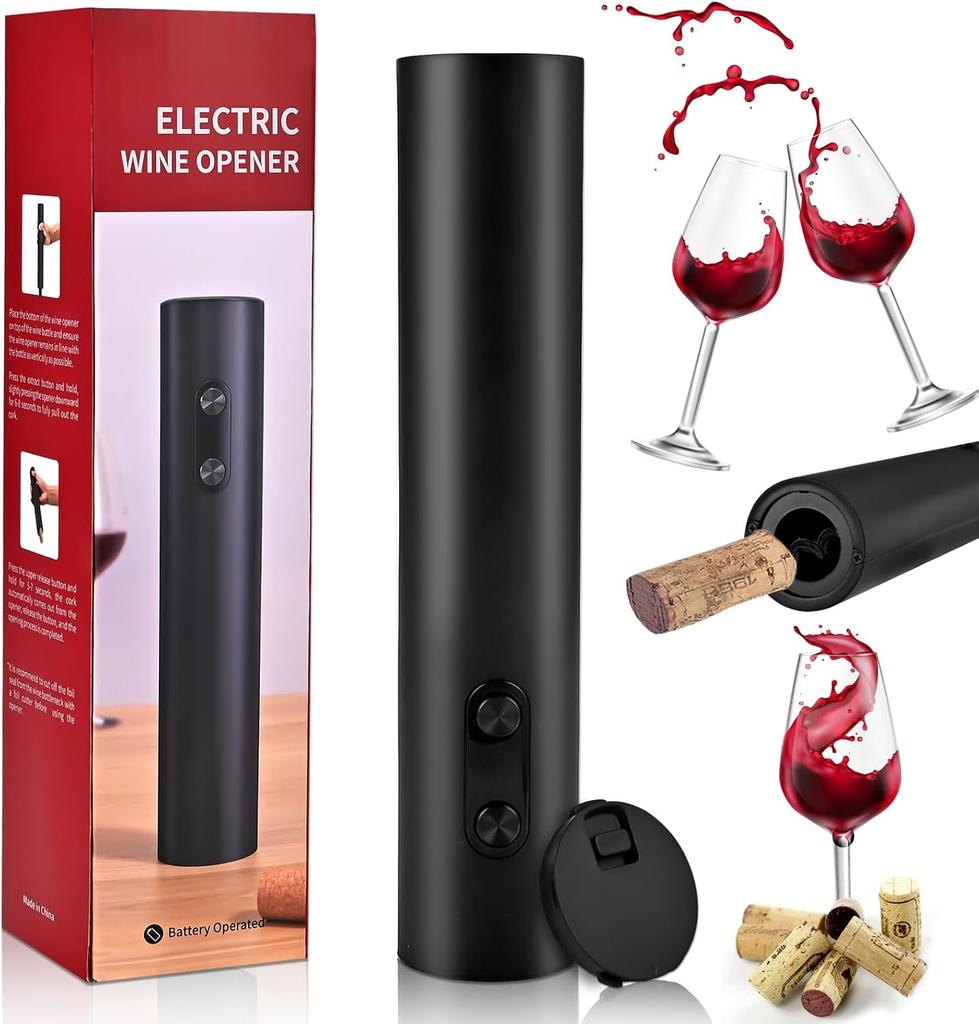 Electric Wine Opener Battery Operated Wine Bottle Opener Cordless Automatic Corkscrew Fast Cork RemovalBar Party Restaurant