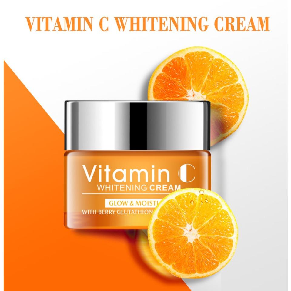 Disaar VC Essence Brightening Cream, Vitamin C Gesichtscreme, hellt den Hautton auf, lässt Flecken verblassen, spendet Feuchtigkeit und repariert die Haut