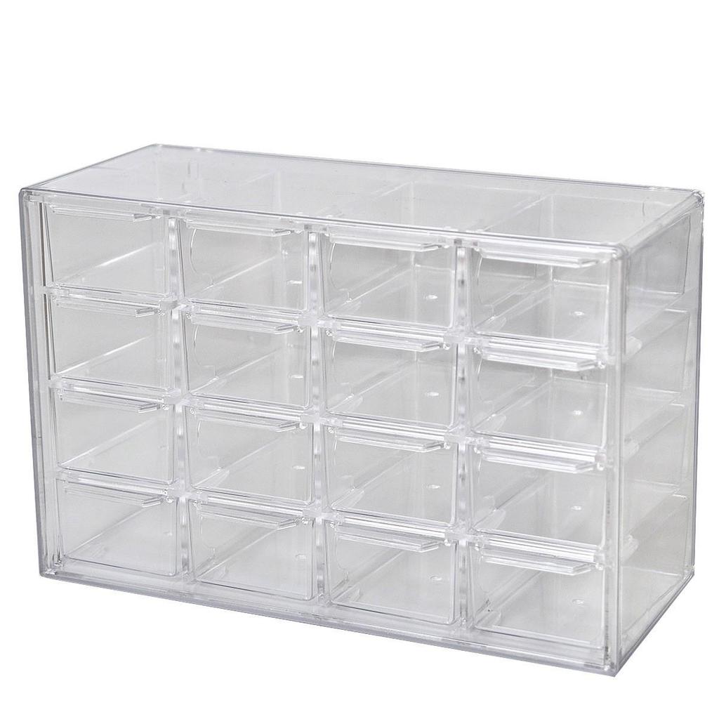Clear Multi-Grid Jewelry and Eyewear Organizer with Dustproof Drawers