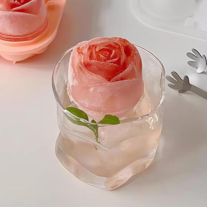Silicone Rose Ice Cube Tray with Lid