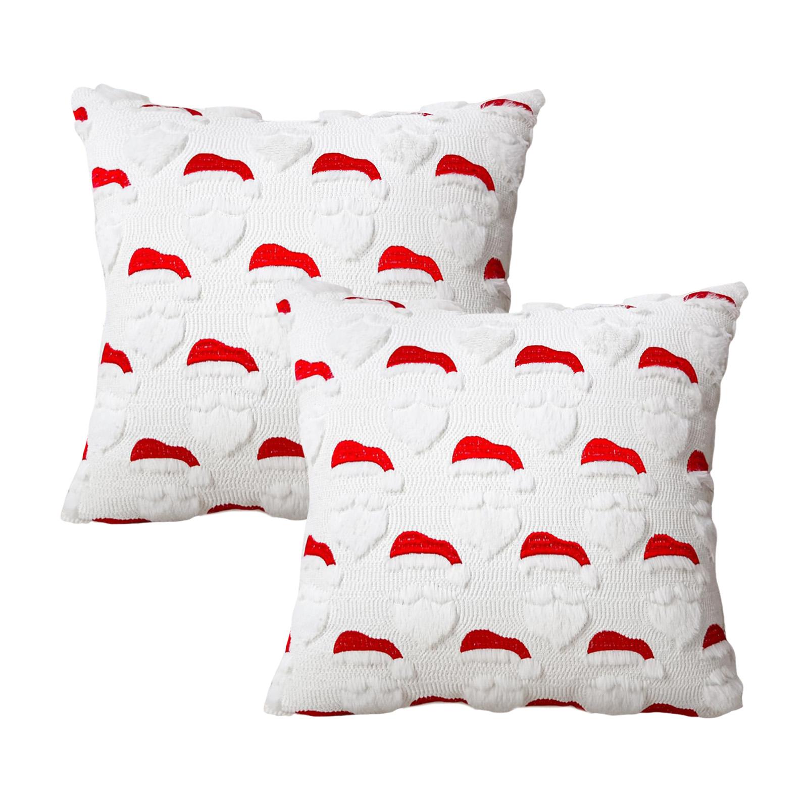 

2PCS Christmas Tree Throw Pillow Covers Soft 18 X 18 Inch Cushion Cases Square Pillowcase for Winter Home Decor