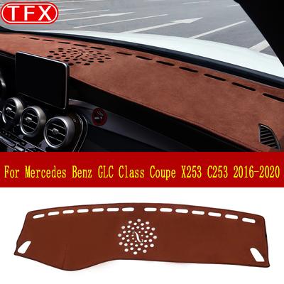 Flannel Dashmat for Mercedes Benz GLC Class Coupe X253 C253 Anti-Slip Mat Dashboard Sunshade Carpet Accessories GLC300 200