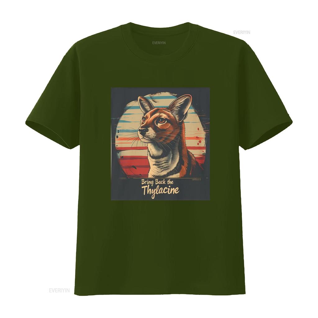 Thylacine T Shirt Bring Back Save Tasmanian Tiger Wildlife Ideal for Nature Lovers Conservationists Vintage Washed Slightly
