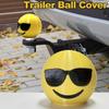 50mm Universal Car Funny Face Tow Bar Ball Cover Cap Ball Hood Trailer Hitch Protect Towball Trailer Ball Cover Car Accessories