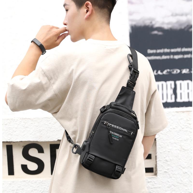 Men Nylon Rucksack Knapsack Messenger Chest Bags Waterproof Travel Military Male Handbag Sling Cross Body Daypack Backpack Bag