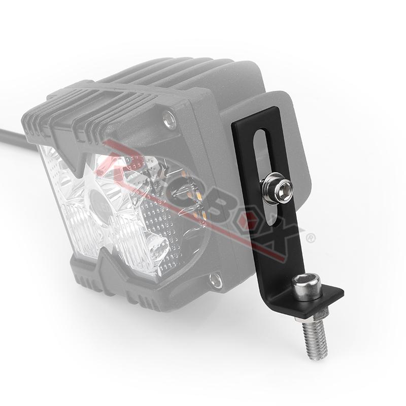 LED Motorcycle Spotlight Mounting Bracket Black Metal Headlight Fog Lamp Retainer Holder for Dirt Bike Scooter Cruiser Chopper