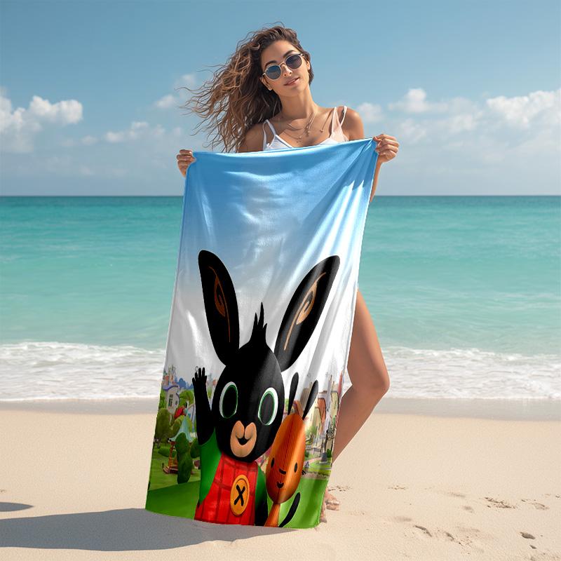 Proof Beach Towel with Bing Pattern - Soft,absorbent,quick-drying,machine Washable - Perfect for Swimming,camping,bathing