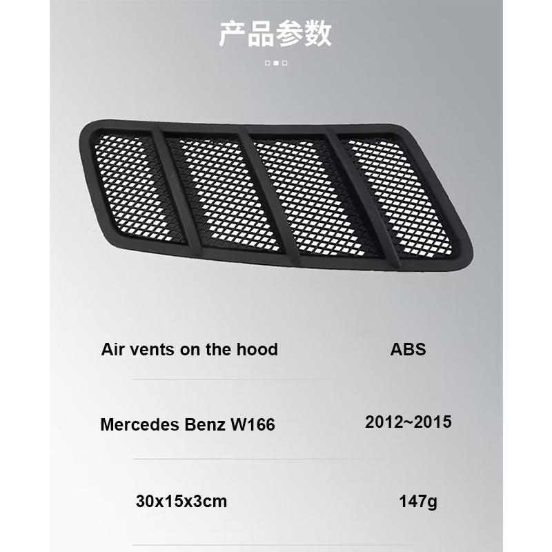 Car Accessories For Mercedes Benz W166 GL GL350 GL450 GL550 ML ML350 ML550 2012~2015 Front Hood Vent Grille Air Flow Intake Hood