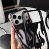 Plating 3D Hollow Out Flame Silicone Case For iPhone 17 Air 16 15 14 13 12 11 Pro Max Plus Heat Dissipation Soft Bumper Cover
