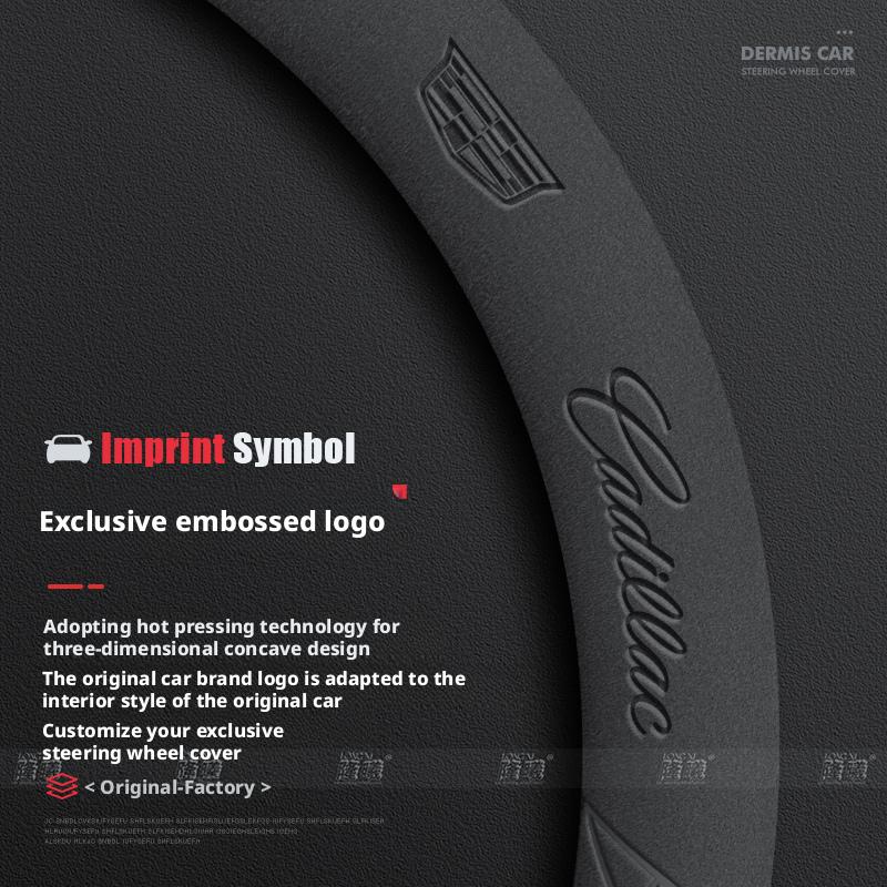 Applicable To Cadillac Steering Wheel Covers: CT5, ATSL, XT4, XT5, XT6, CT6, CT4, XTS, Faux Leather Steering Wheel Grips