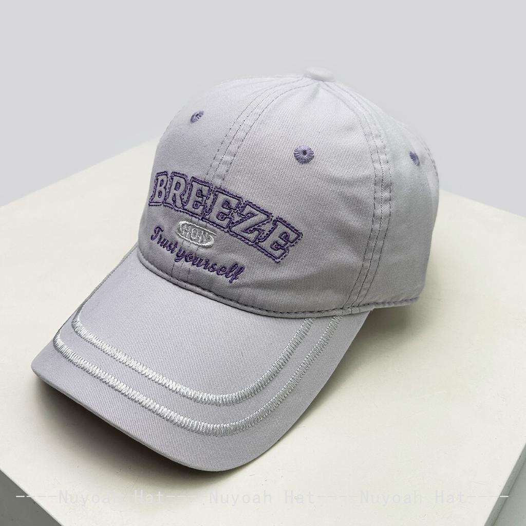 Baseball Striped Stitching Embroidered Letterings Alphabet KFashion Style Korean Women Men Her Him For Fresh Caps Peaked Hats Sunshade Personal