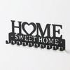 1pc Black Key Holder Wall Mounted Storage Rack,  Art Decorative Hook For Coats, Hats, Entrance Hallway