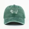 Dog Patterned Embroidered Baseball Cap Men Women Vintage Washed Cotton Hip Hop Streetwear Sun Hats