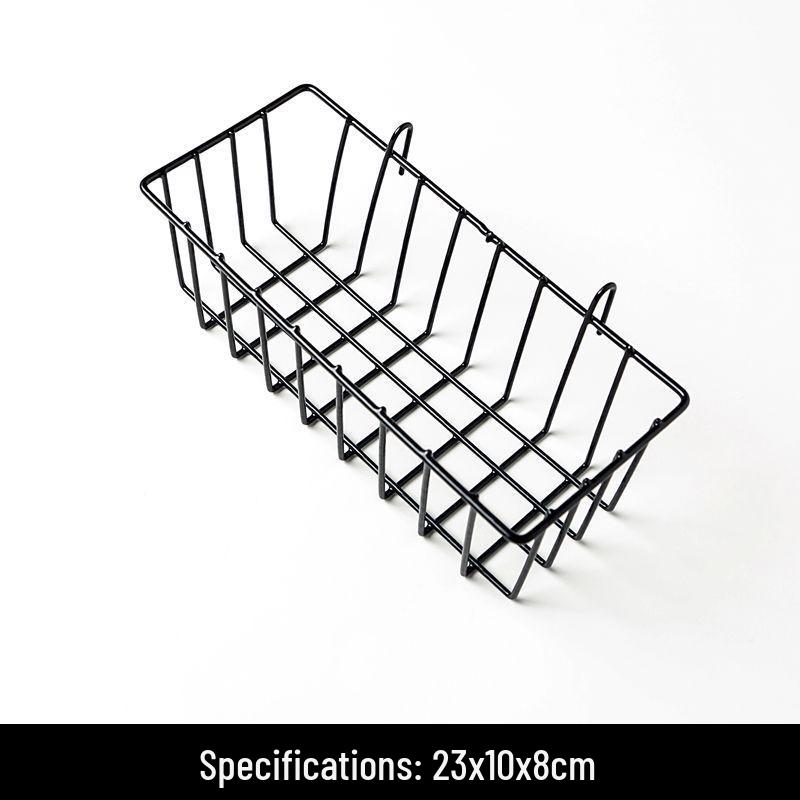 Wire Mesh Grid Hanging Storage Basket for Bathroom and Kitchen Organization