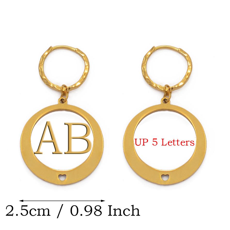 Anniyo Personalized Names or Digital Numbers Earrings,Custom Private Letters Customize Jewelry/Production time 7-13 day #109321 Customize Name