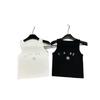 D Brand Rhinestone Star Knit Vest - Spring/Summer Slim Fit Round Neck Top