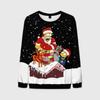 Autumn Winter New Men's Women's Santa Claus Creative Printed Round Neck Lightweight Casual Loose Pullovers