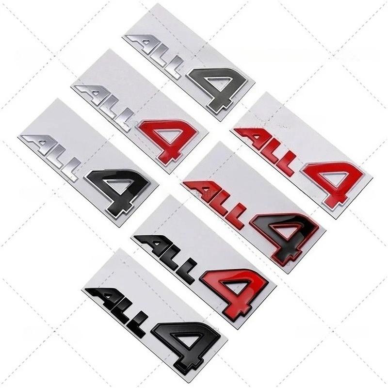 3D Metal Car Styling ALL4 Letters Door Fender Emblem Rear Badge Sticker for MINI R60 R61 F60 F54 R56 R57 Cooper S Countryman