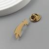 Stellar Mango Element Stainless Steel Brooch, Classic Fashion Badge, Banquet/Speech/Business Universal Lapel Jewelry.