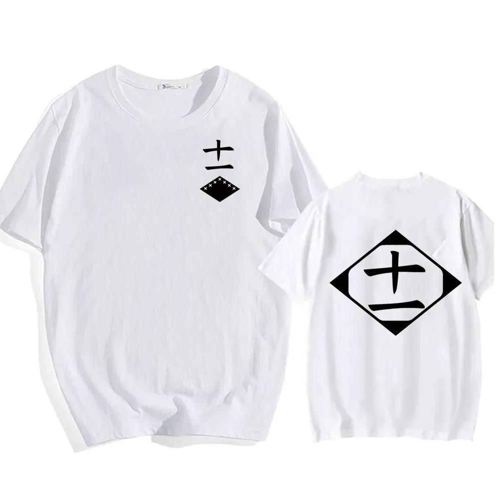 Hot Sale Anime Cotton T-Shirt Bleach Cosplay Shirt Zaraki Kenpachi Unisex Women O-Neck Short Sleeve Tee Fashion Tshirt For Fans